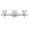 Besa Lighting Domi Vanity, Marble, Satin Nickel Finish, 3x40W Halogen 3SW-174352-SN - alternate 1